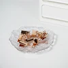 Transparent Glass Tray Decorative Jewelry Storage Trays Coffee Mug Fruit Dessert Cake Plates Desktop Room Decor Table Ornament 3