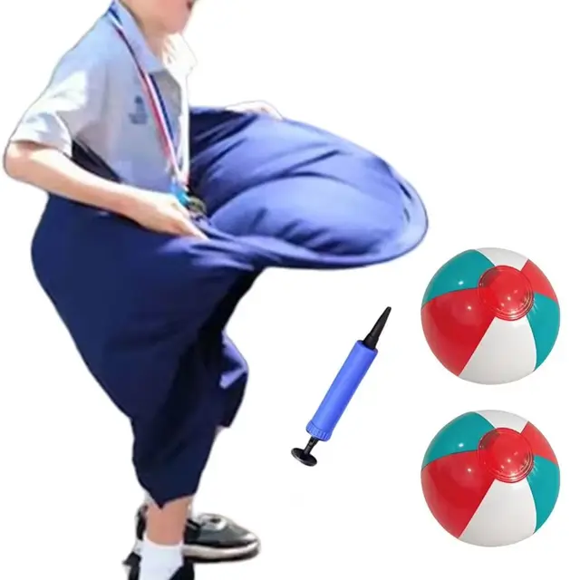 Creative Granny Pants Yard Game Set Exercise with Bouncy Balls and Air Pump Giant Outdoor Tossing Game Soft Wear-resistant 3