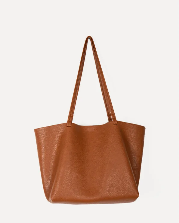 Nuevo diseño de nicho coreano, bolso de hombro de cuero suave con estampado de lichi para mujer, bolso de mano sencillo de gran capacidad para desplazamientos diarios_voghion.com