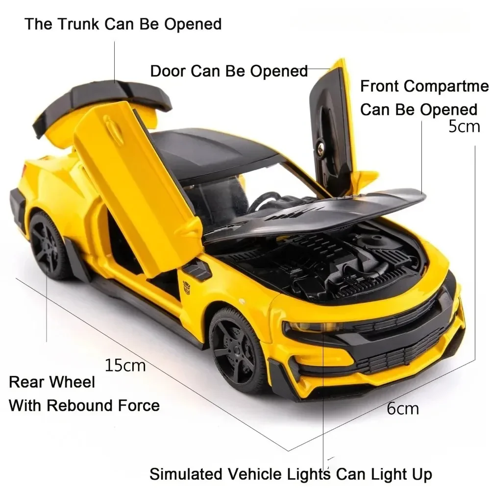 1:32 Scale Diecast Camaro SS Sports Car Toy with Sound & Light