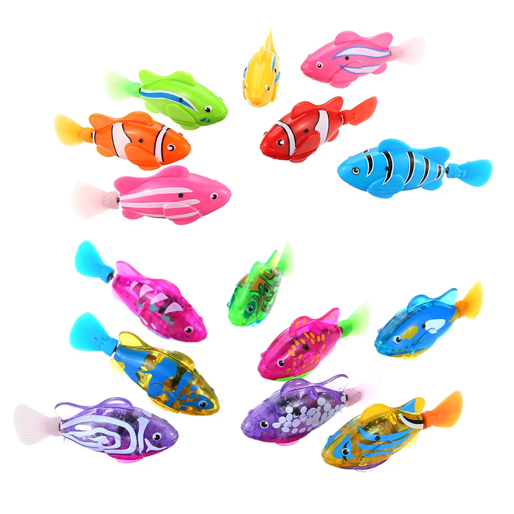 Pet Cat Toy LED Interactive Swimming Fish Toy for Cat Glowing Electric Fish  Bath Water Toy  Stimulate Pet's Hunter Instincts