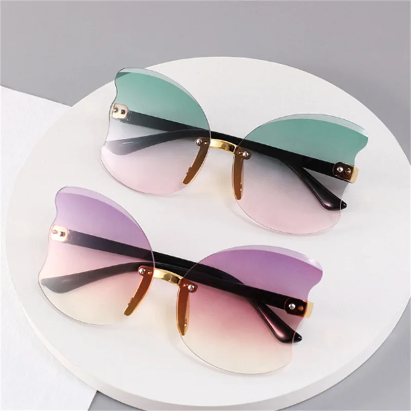 Girls Brand Cat Eye Children Glasses Boys UV400 Kids Butterfly Sunglasses Lens Baby Cute Eyewear Shades Goggles
