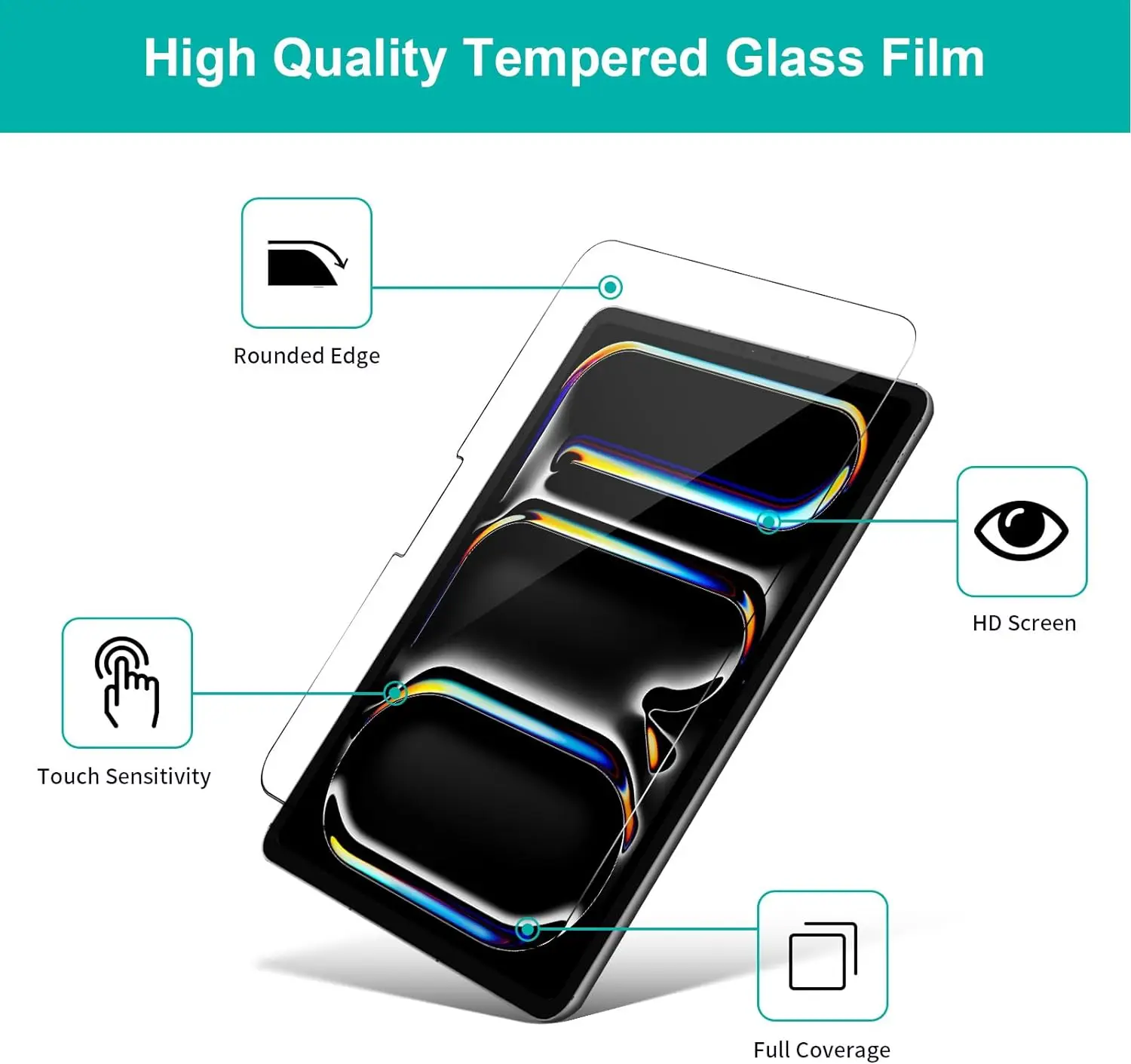 3Pcs Tempered Glass For iPad Air Pro 11 13 inch 2024 Screen Protector Tablet Anti Scratch HD Protective Film For iPad Air11 2