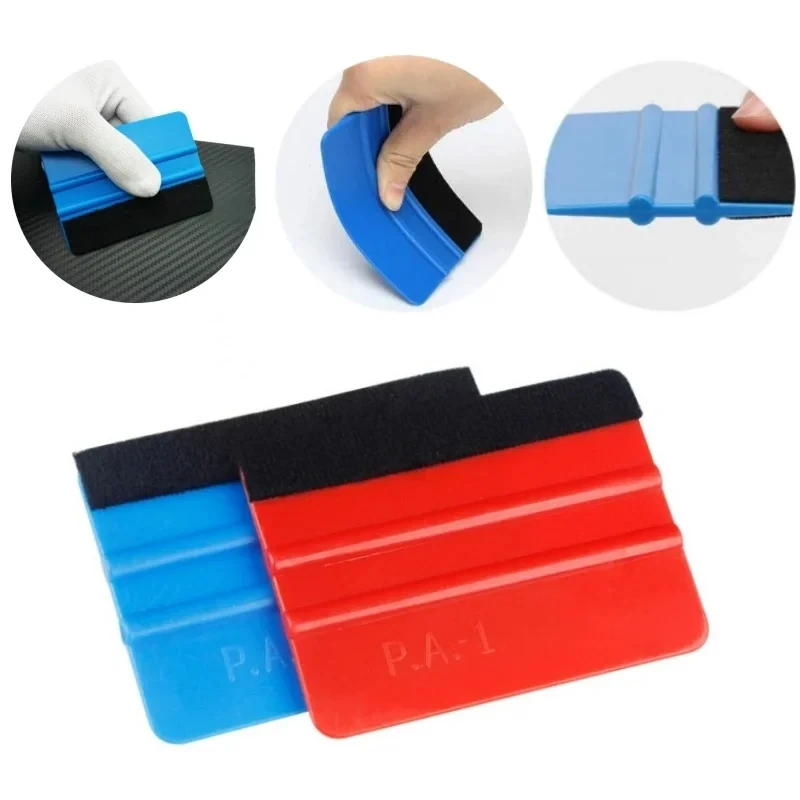 Car Wrapping Tools Vinyl Squeegee Silicone Squeegee Window Tinting Squeegee Automotive Film Tools Car Film Scraper 1Pcs Car Stickers Film Install Squeegee Vinyl Carbon Fiber Scraper with Felt Squeegee Tool Film Wrapping Car Wrap Tools 10x7cm