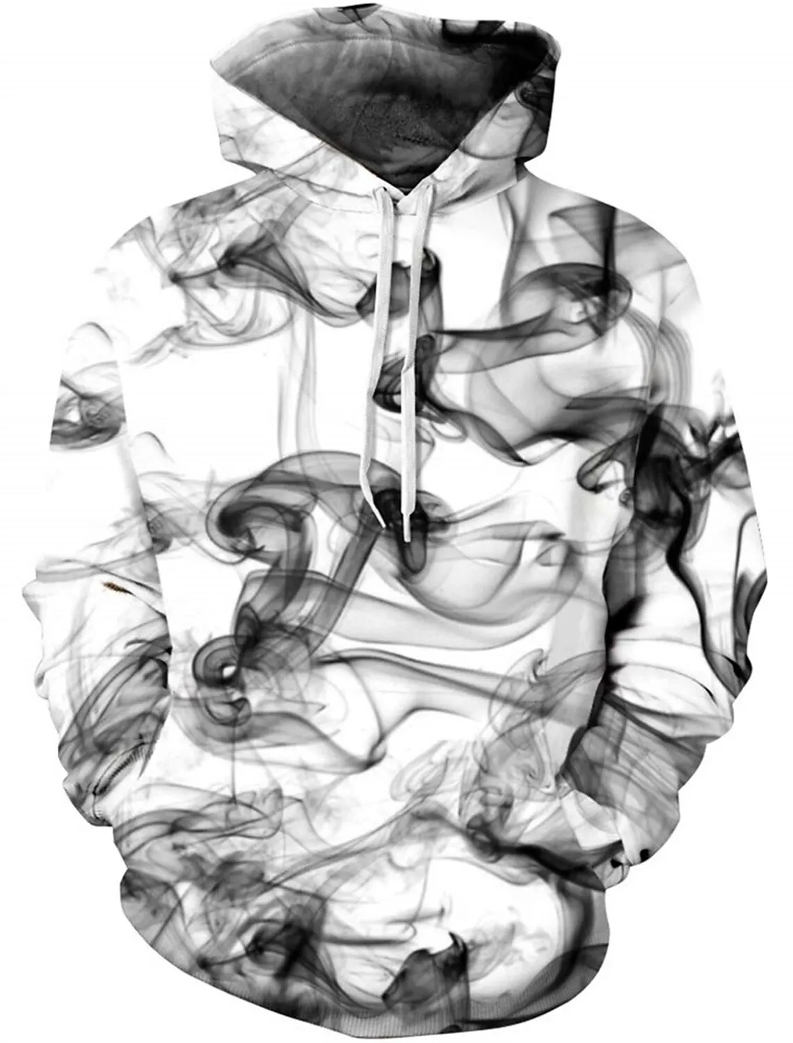 thumbnail image 1 of Sudadera con capucha para pareja, nueva moda 2024, informal, impresión 3D diaria, tinta salpicada, pintura de concepción artística, cómoda, 1 of 5