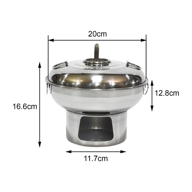 Pentola Calda A Carbone In Acciaio Inox - Per Fondue E Cene In Famiglia - Foto 4