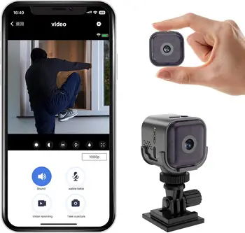 Telecamera di sorveglianza con rilevamento del movimento HD 1080P Telecamera di sorveglianza wireless per visione notturna Pro Cam 960mAh per interni ed esterni Home Office