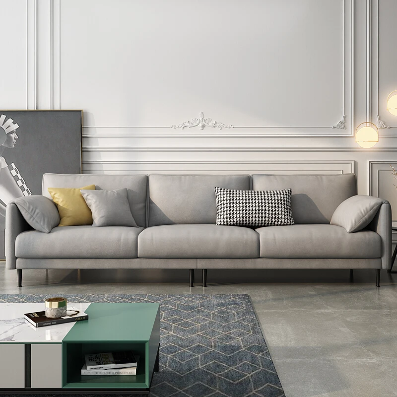 

Anx Sofa Italian Style Light Luxury Technology Cloth Sofa Small And Medium-sized 2.4m Inline Scandinavian Latex Spring Package