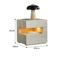 Table de chevet de chambre à coucher avec tiroirs, de qualité supérieure, petite, mignonne, style crème, tendance, mobilier de maison 2