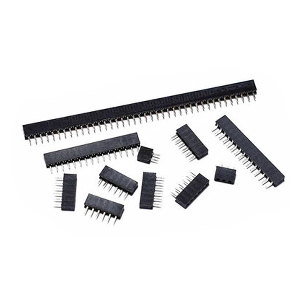

1.27mm Single row female row pin 1x2/3/4/5/6/7/8/9/10/12/14/16/40p socket female seat straight needle Female Header connector