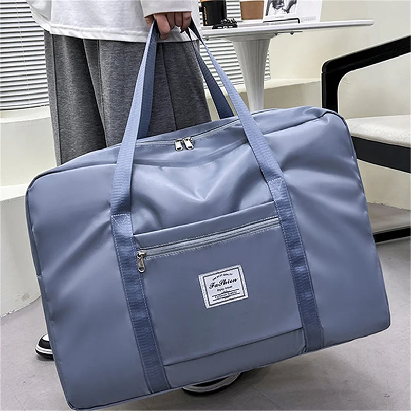 

Large Capacity Folding Travel Bags Waterproof Luggage Tote Handbag Travel Duffle Bag Gym Yoga Storage Shoulder Bag For Women