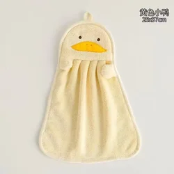 Cute Duck Hanging Hand Towel - Soft and Absorbent Microfiber (Yellow Hand Towel)