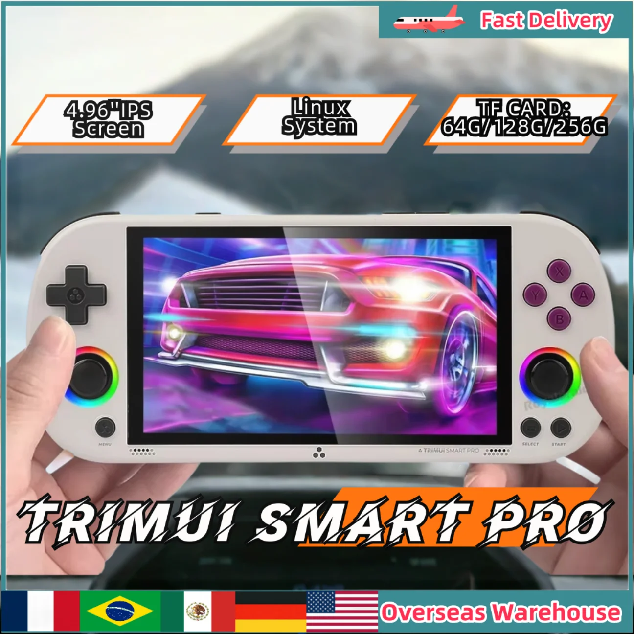 Trimui Smart Pro Handheld 4.96''IPS Screen Console Linux System Retro Video Game Consoles Birthday Gifts_voghion.com