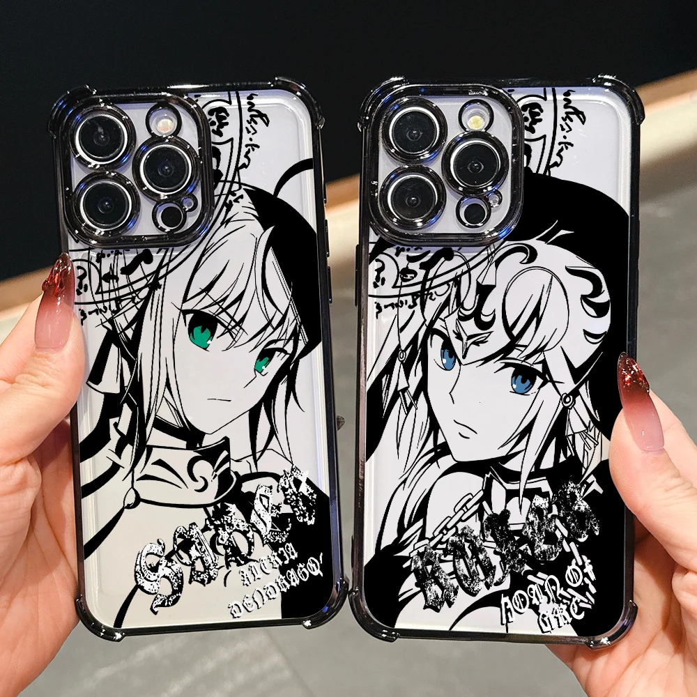 Fate A-Arthurs Joan Saber Anti-Drop Transparent Phone Case