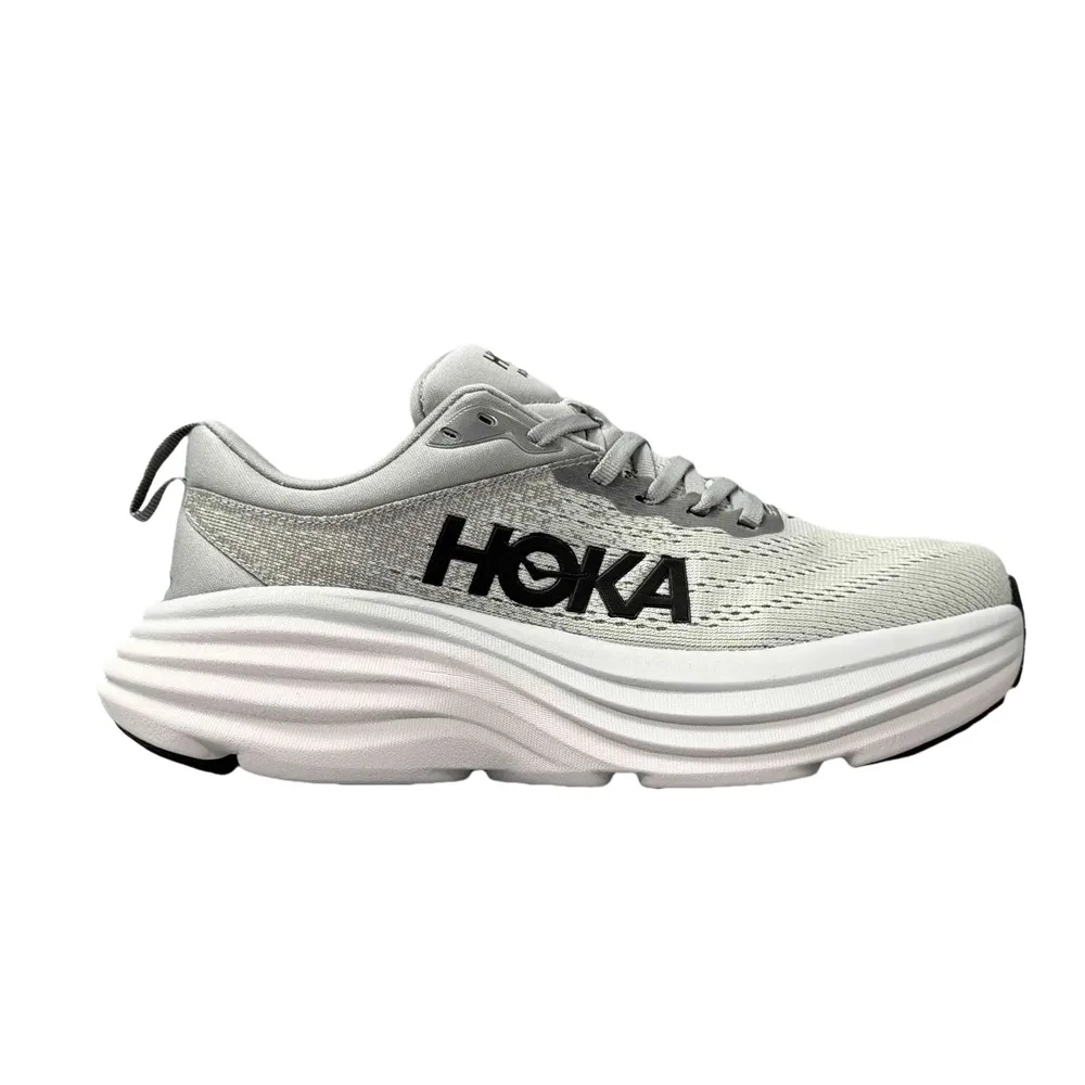 Hoka One One Bondi 8 ȭ Sharkskin Harbour Mist Walking ׷  Ź Ʈ̳ 淮   ȭ