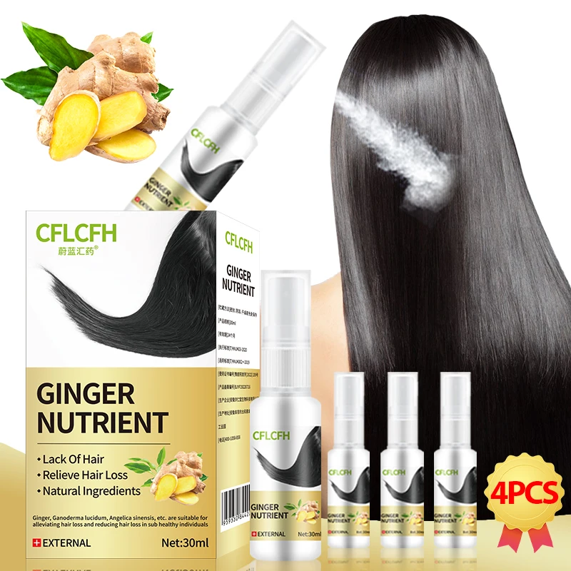 

Hair Growth Treatment Spray Ginger Ganoderma Lucidum Care Liquid Scalp Hair Regrowth for Men Women Anti Hair Loss Products