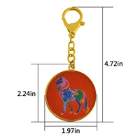 2025 Red horse keychain Horse Peach Blossom Good Rapport Amulet Keychain w5635 2
