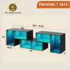 TV Stand, Deformable TV Stand with LED Strip, Modern Entertainment Center, Gaming Media 3 Pieces Console Cabinet 2
