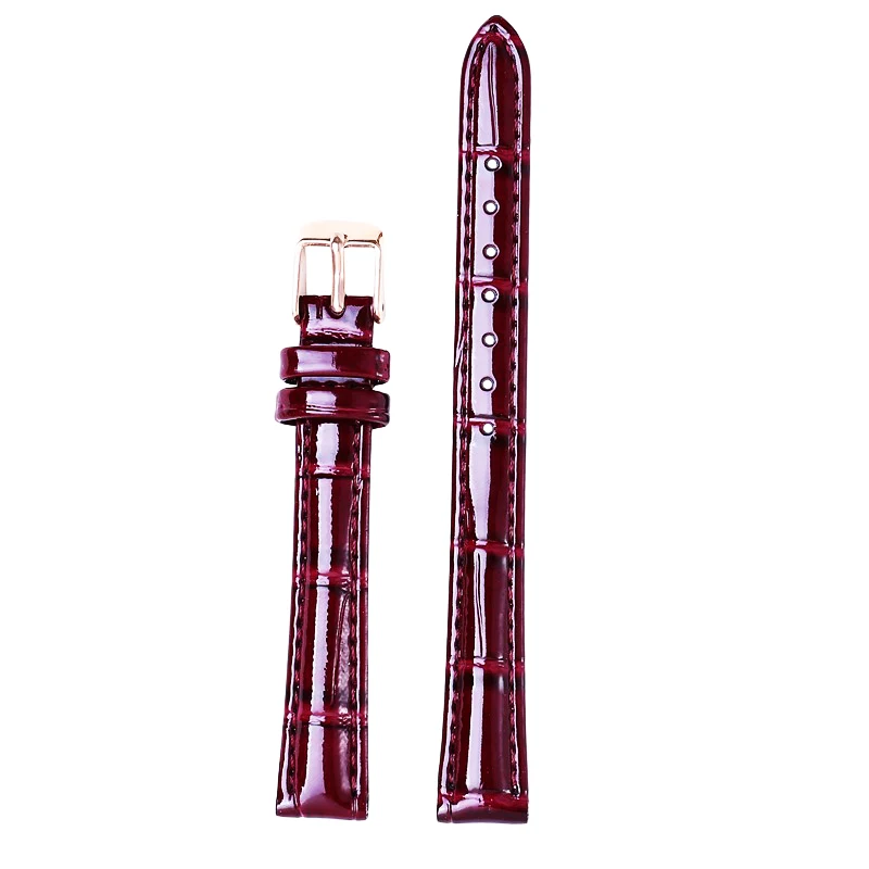 Elegant Genuine Leather Watch Strap - Women's Accessory in Vibrant Colors