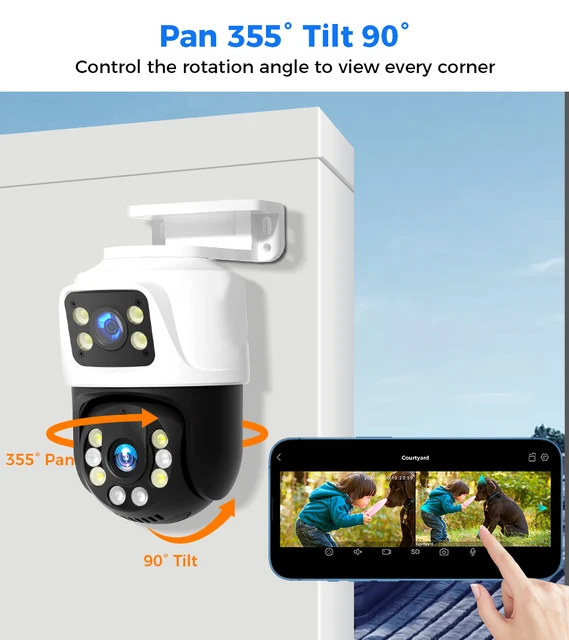 Rechargeable Mobile Ip Camera Ptz Camera System Hiseeu 4MP Solar