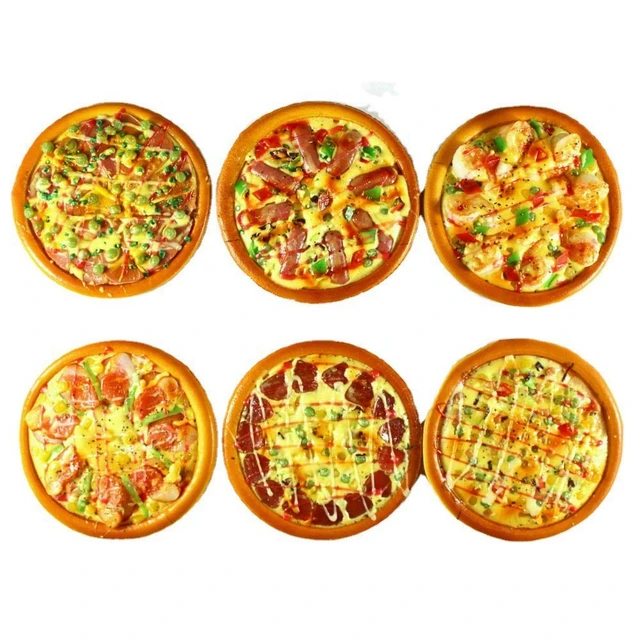 GLSTOY Modelo De Pizza De Simulação Decoração De Comida Comida De Janela  DIY Cozinha Fingir Jogar Jogos De Matemática Suporte De Comida Artificial  Modelo De Pizza Decoração Modelo De : : Casa