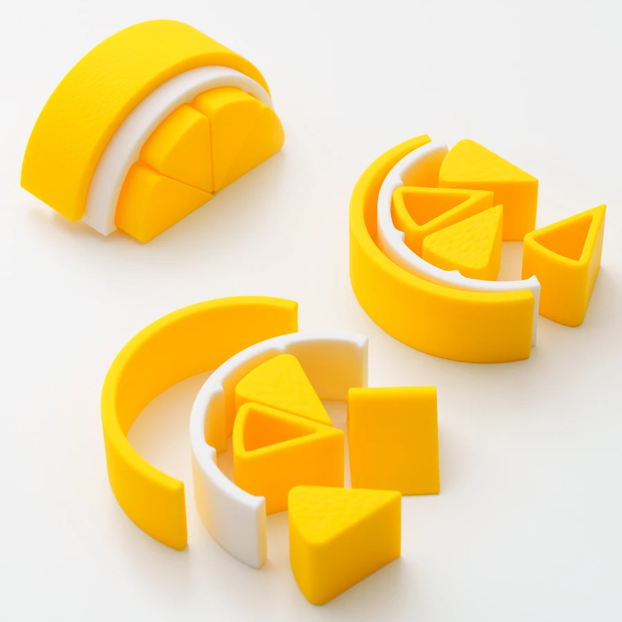 실리콘 어린이 장난감, 식품 등급 어린이 장난감, 3D 빌딩 블록, 몬테소리 교육 장난감,  치아용 선물, 6 개/1 세트