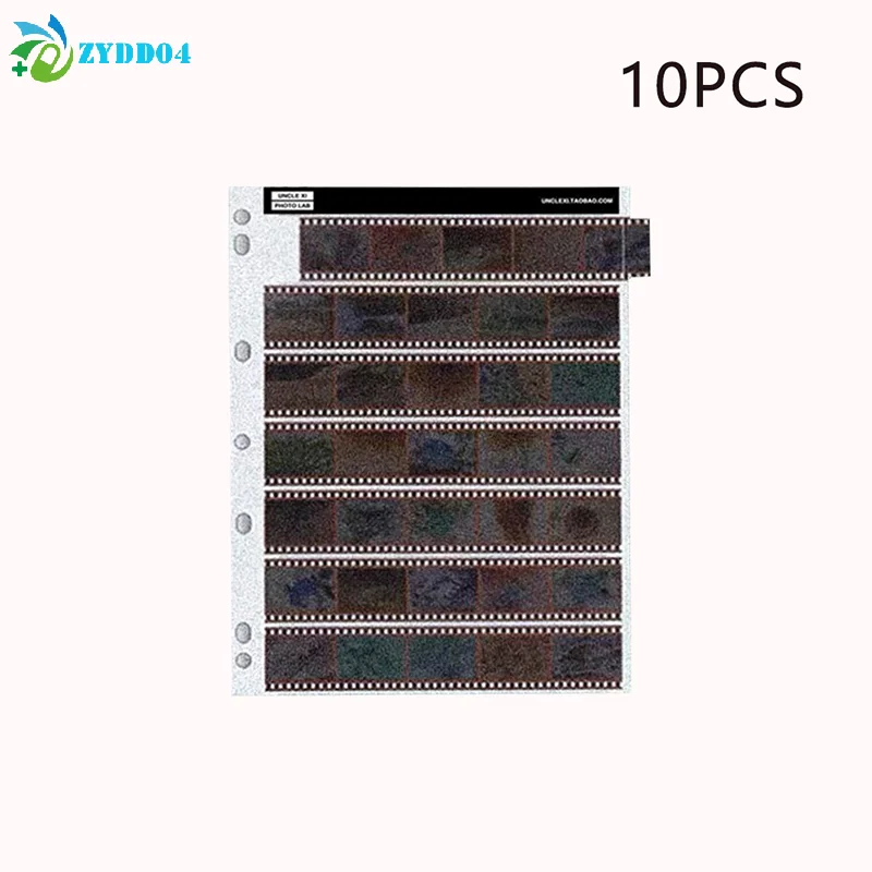 ● 10pcs 135/120 네거티브 필름 보관 페이지 무산성 가방 흑백 컬러 필름 슬라이드 보존 페이지 무산성 필름 가방