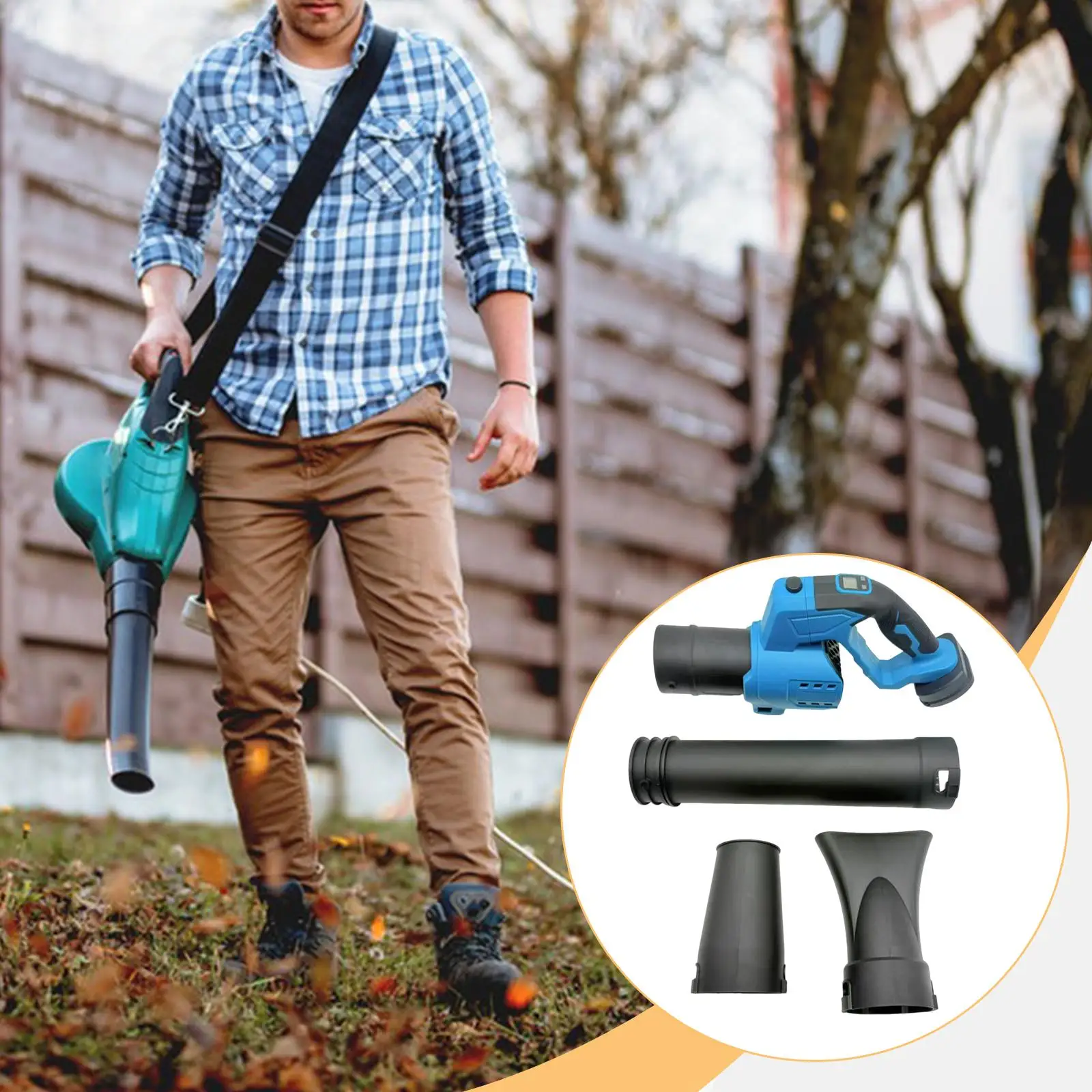Cordless Leaf Blower 6 Speed Adjustable Multipurpose for Patio Garden House