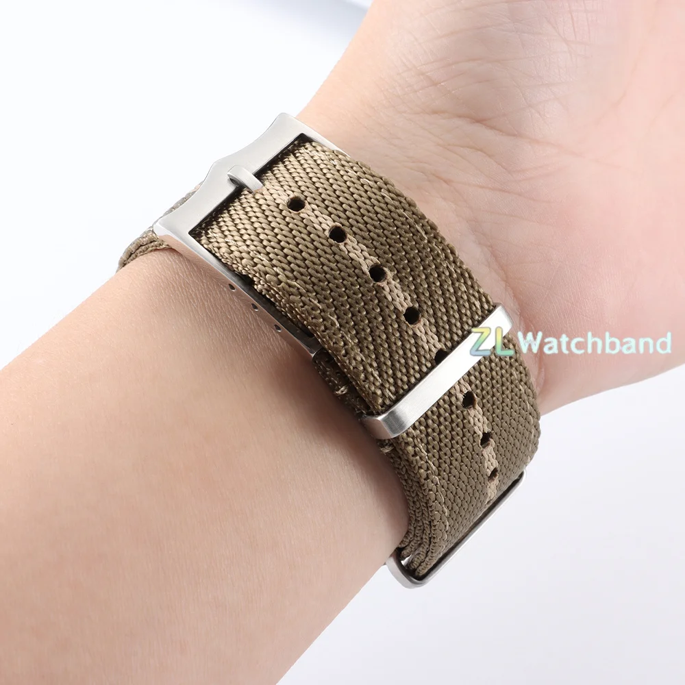 Woven Nylon Canvas Quick Release Watchband Strap for Men - Military Sport Style