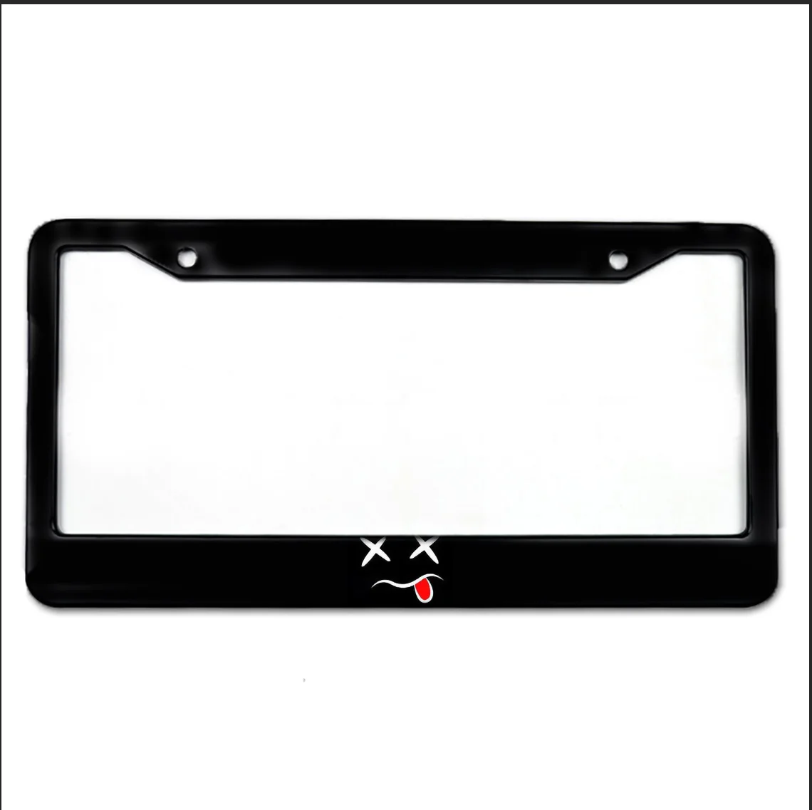 Sleek Chrome License Plate Frame - Universal Fit, Durable Black Finish