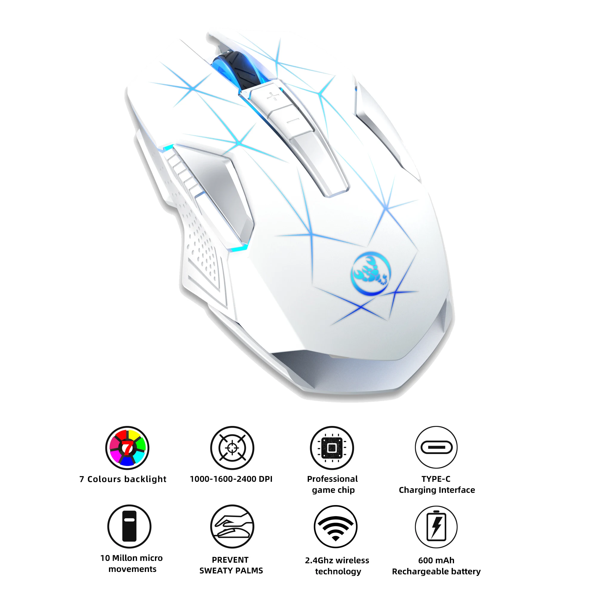 cheap wireless gaming mouse Rechargeable Bluetooth Gamer Gaming Mouse Wireless Mouse Computer Ergonomic Mause With Backlight RGB Silent Mice For Laptop PC gaming mouse for large hands