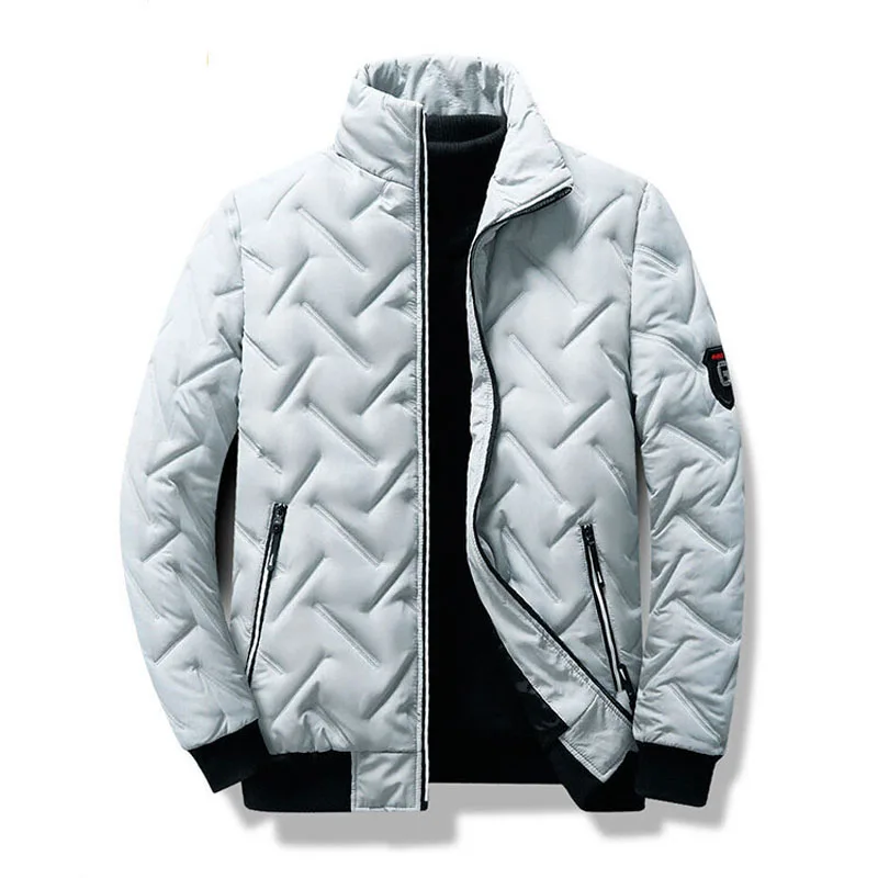 Men Parka coat parkas coat Solid Color Stand Collar Quilting Lightweight Autumn Winter Casual Outerwear Business Coat Men MY1013