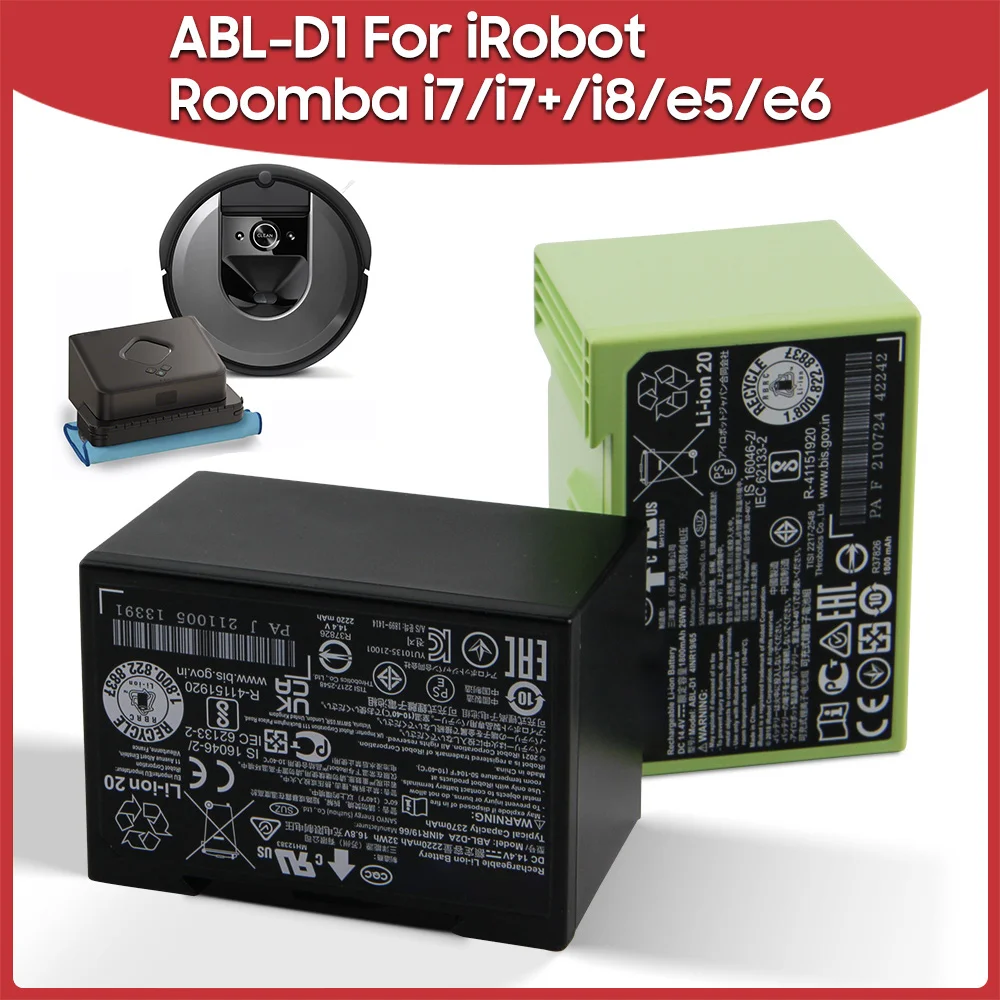 Original Replacement Battery Abld1 Abld2 1800mah For Irobot Roomba I7