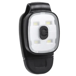 USB Rechargeable Clip - On LED Safety Light with 3 Modes and Waterproof Design (1pc black)