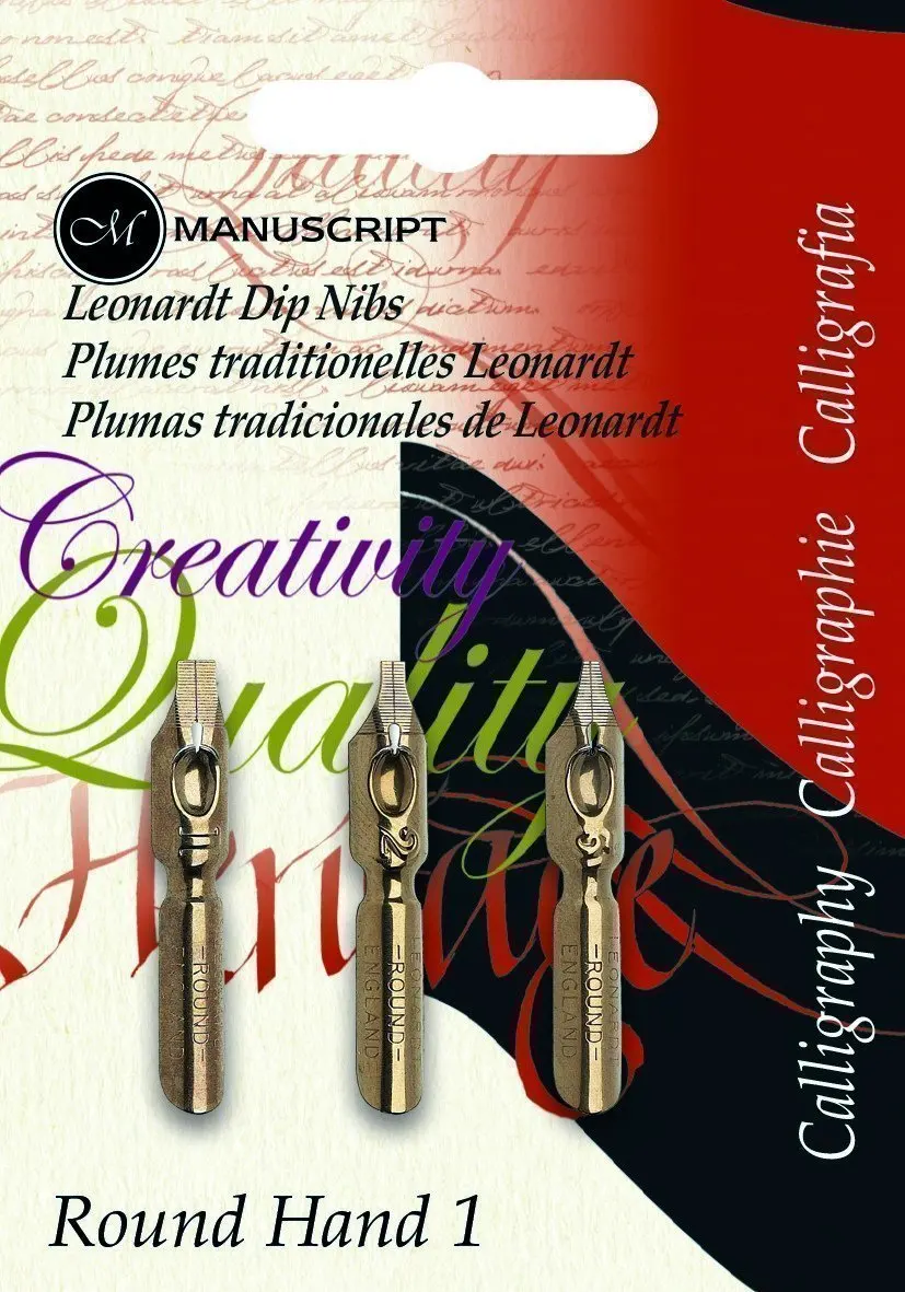Manuscript round hand 1 feather set with 3 PCs blister drive | Канцтовары для офиса и дома