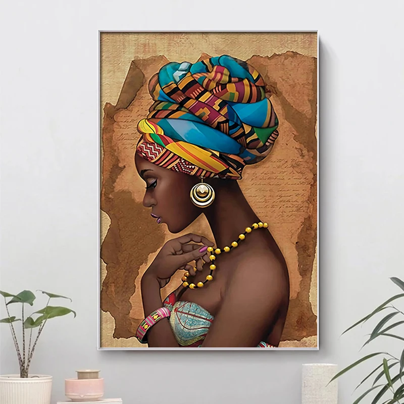 

African Black Women Mural Modern Print Art Canvas Poster For Living Room Decor Home Wall Picture