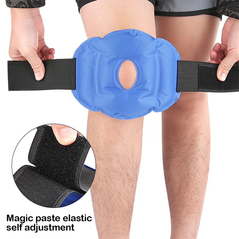 1PC Adjustable Reusable Wrap Pain Relief Therapy Knee Patch Heat Gel Pack Sports Injuries Hot And Cold Ice Breathable knee patch
