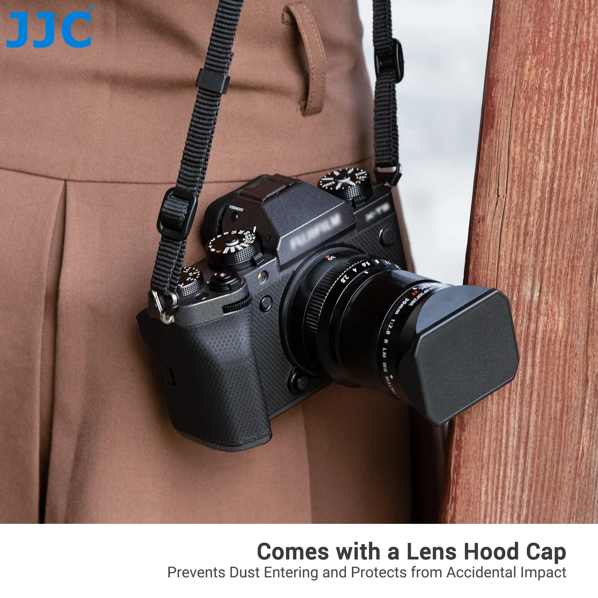 JJC Square Metal Lens Hood Compatible Fujifilm XF 30mm F2.8 R LM