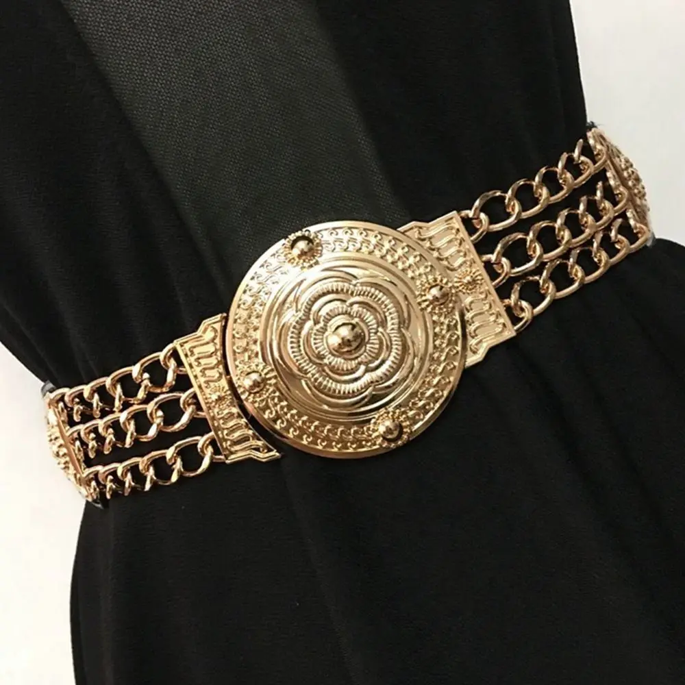 Luxury Design Party Wedding Moroccan Style Floral Gold Chain Belt Flower Waist Strap Belly Waist Belts Metal Waistband