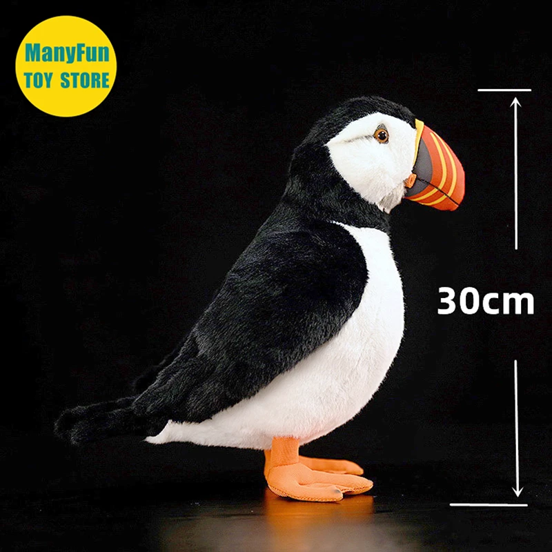 Puffin Plush Toy High Fidelity Loomery Plushie Auk Peluche Lifelike Stuffed Animals Simulation Doll Kawai Toy Gifts 3