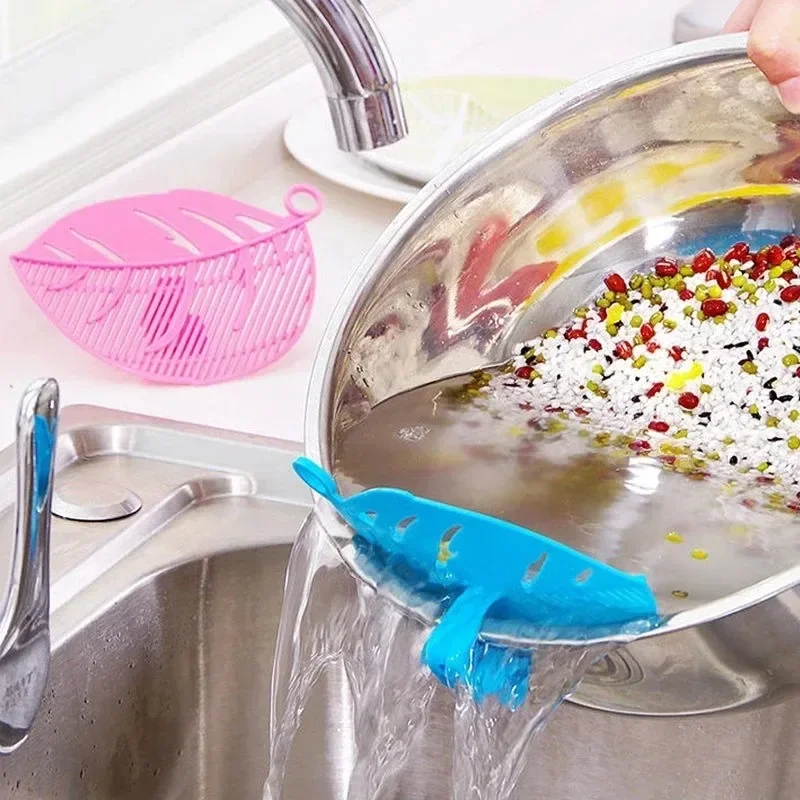 Kitchen Accessories Wash Rice Sieve Clean Cooking Tools Durable Leaf Shape Creative Designed Rice Cleaning Clips Kitchen Gadgets