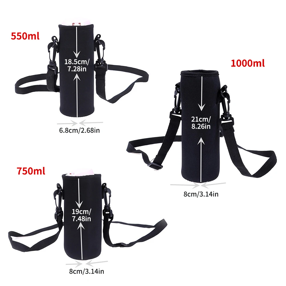 Strap Cup Cover Insulated Water Cup Cover Protective Sleeve Rope Insulated Bag 550ml/750ml/1000ml