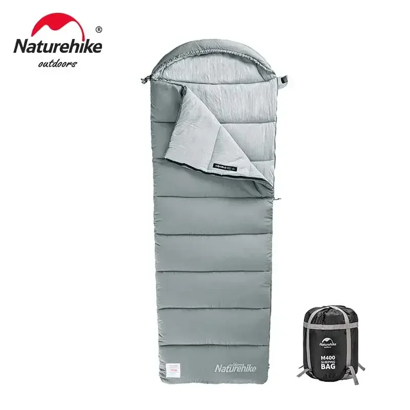 Naturehike Camping Sleeping Bag M300 M400 Winter Warm Cotton Sleeping Bag Lightweight Waterproof Outdoor Envelope Bags