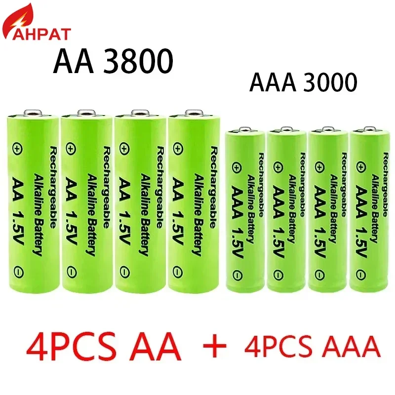 1.5V AA + AAA NI MH  AA Battery AAA Alkaline 3800-3000mah For Torch Toys Clock MP3 Player Replace Ni-Mh Battery 6