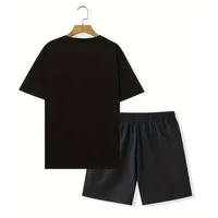 2024 Fun Bear Harajuku T-Shirt Hommes D'été Lâche Quotidien Couple Costume En Plein Air Rue Short À Manches Courtes Deux Pièces Hommes D'été 4