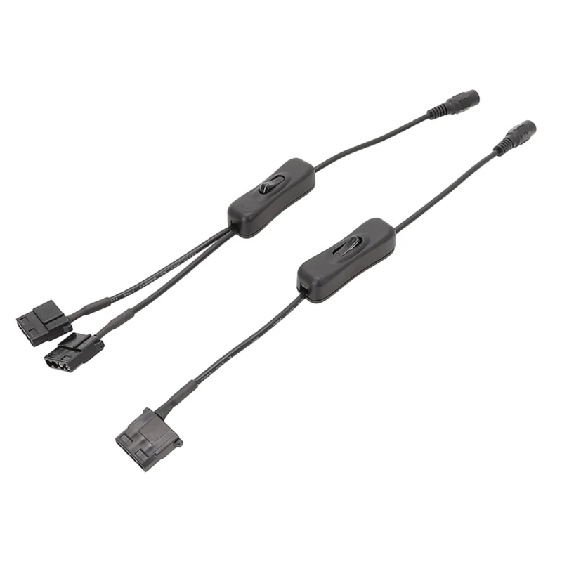 

Power Splitter Cable for PC Case Fans DC5.5x2.1mm Plug to 4Pin for Molex Connector PC Case Fan Adapter Power Connection