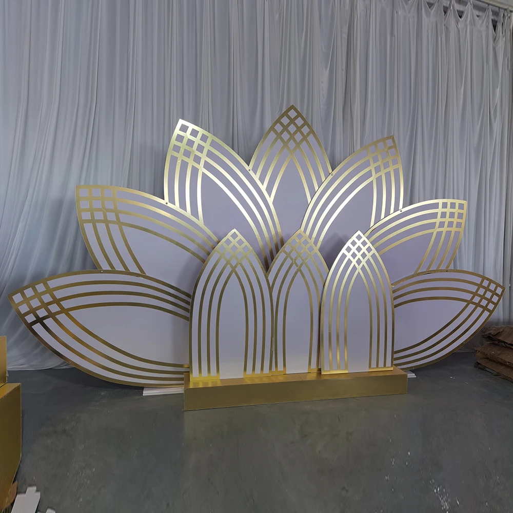 

Amazing Birthday Party Decor Theme Gold Flower Shape Backdrop Panel