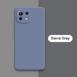 Premium Liquid Silicone Protective Case - Square Design, Ultra-Slim and Durable Back Cover for Xiaomi 11X Pro 5G (Sierra Gray)