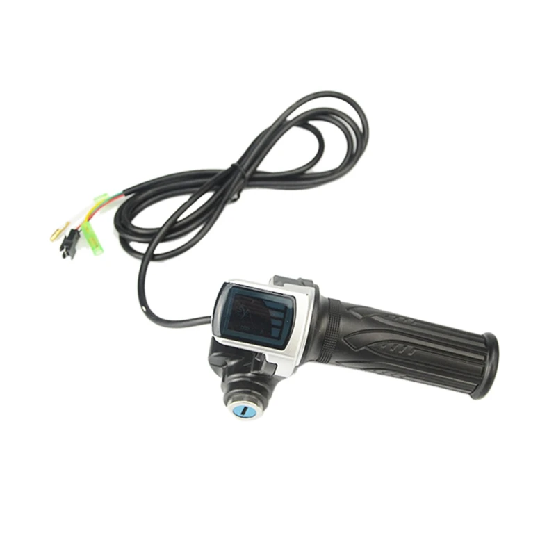 

Electric Scooter Throttle Grip Twist Speed Cycling Handlebar With LED Display Electric Bicycle Accessories