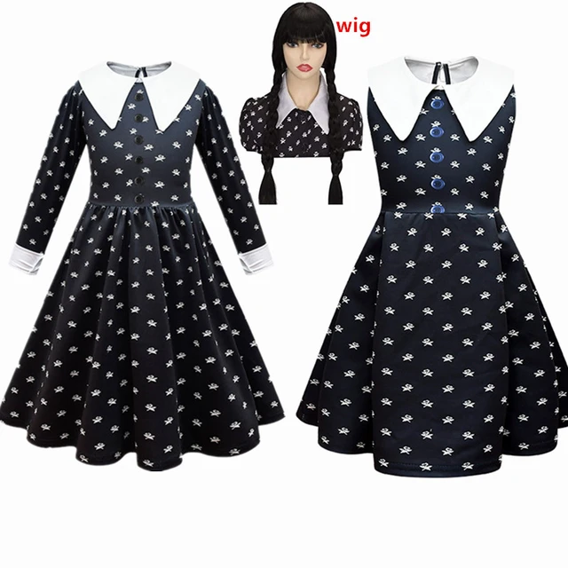 Wednesday Addams Costume Spirit Halloween  Wednesday Costume Addams Family  - Cosplay Costumes - Aliexpress